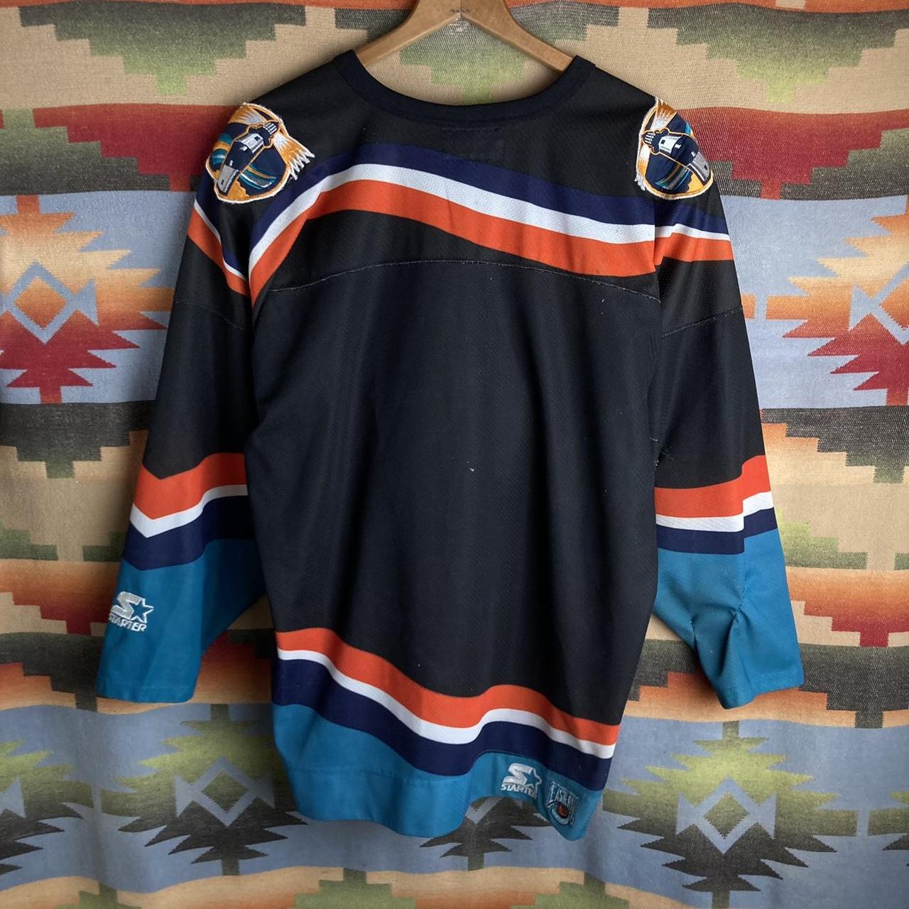 Vintage 90s New York Islanders Fisherman Black Starter NHL 