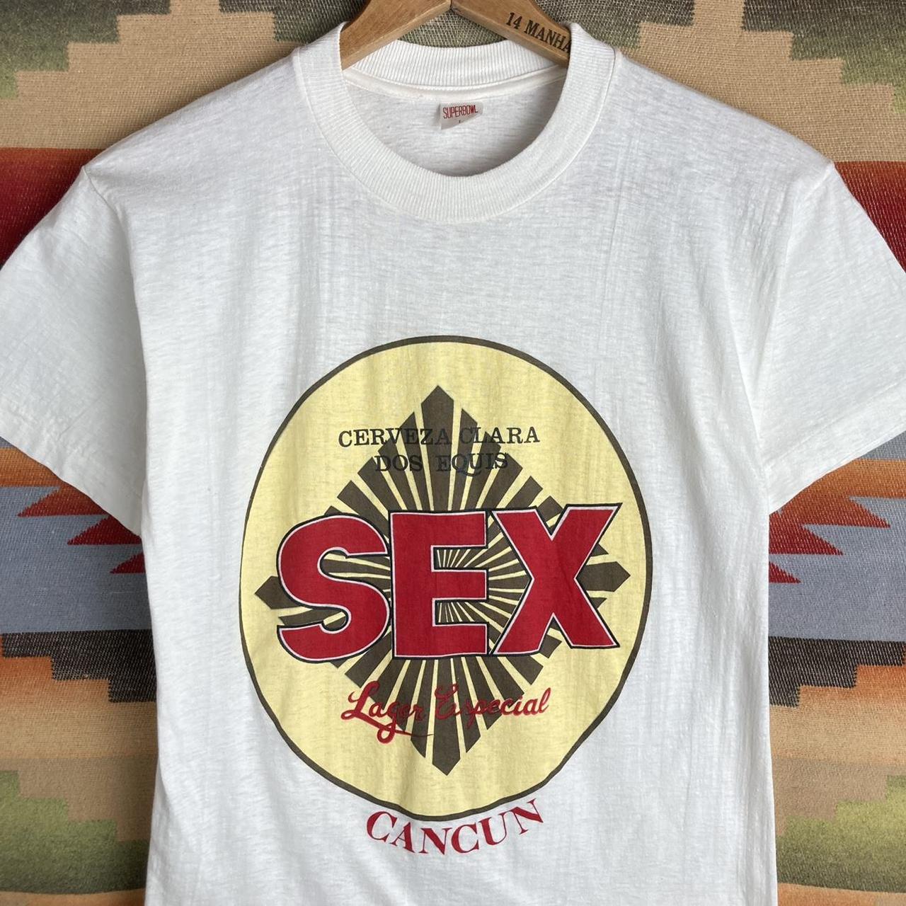 Vintage 80s Cancun Mexico Dos Equis Sex Beer Parody... - Depop