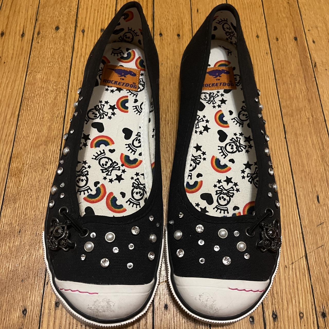 Rocket Dog Women's Black and Silver Footwear Depop