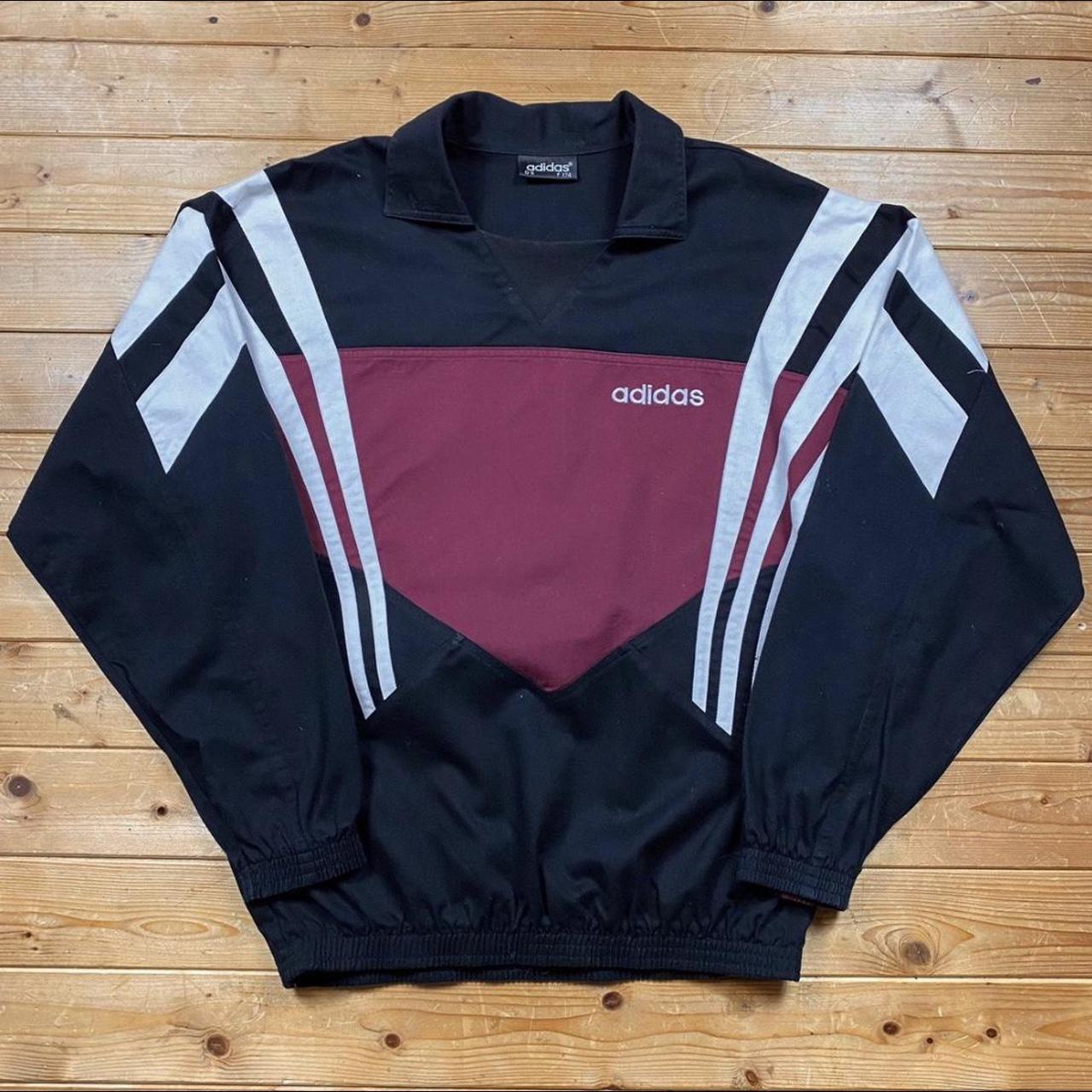 Vintage adidas 90s pullover drill top A classic... - Depop