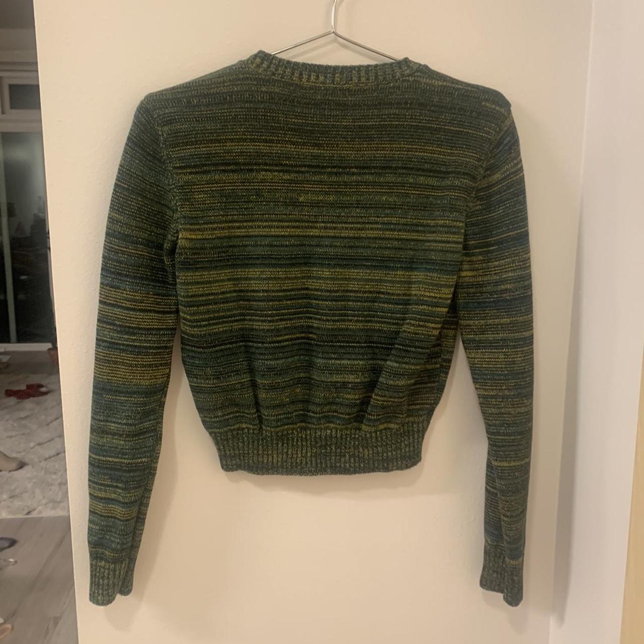 2010s AMERICAN APPAREL cropped sweater. Green and... - Depop