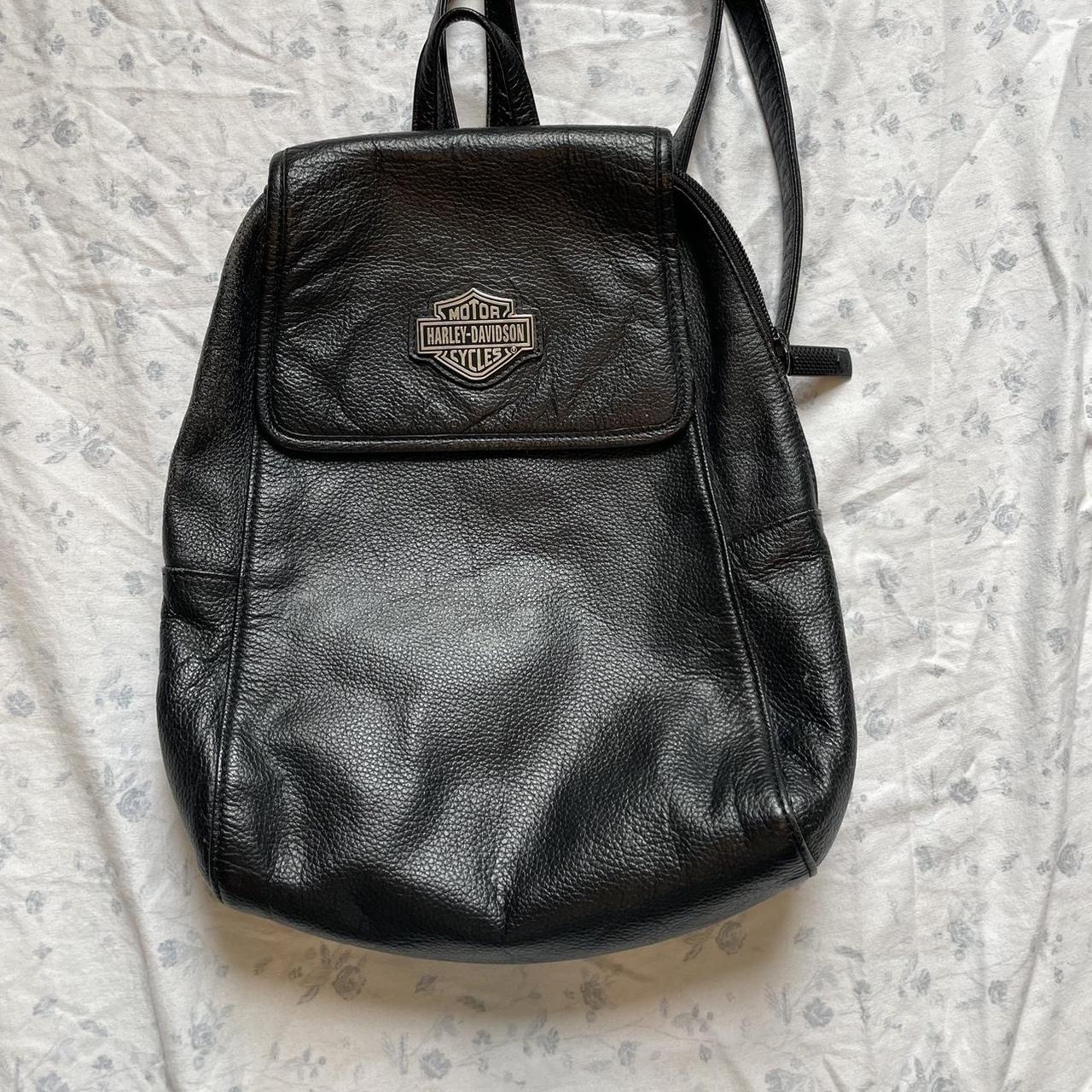Harley Davidson Leather backpack Depop