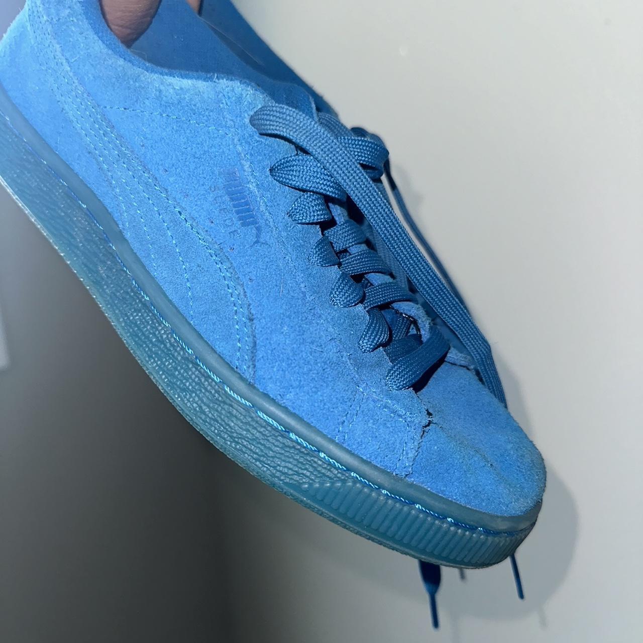 Blue Puma Suede shoes Fairly used condition Sold. Depop