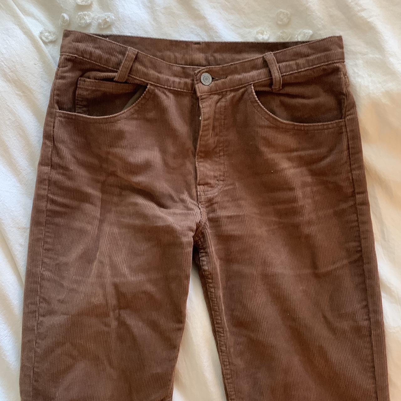 Brandy Melville Brown Corduroy Pants 🧸🤎🧸🤎 low rise - Depop