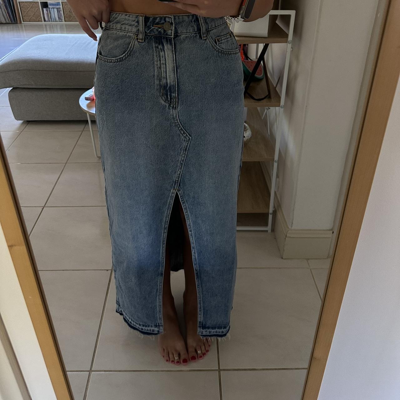 ghanda size 8 denim skirt only tried on 45 Depop