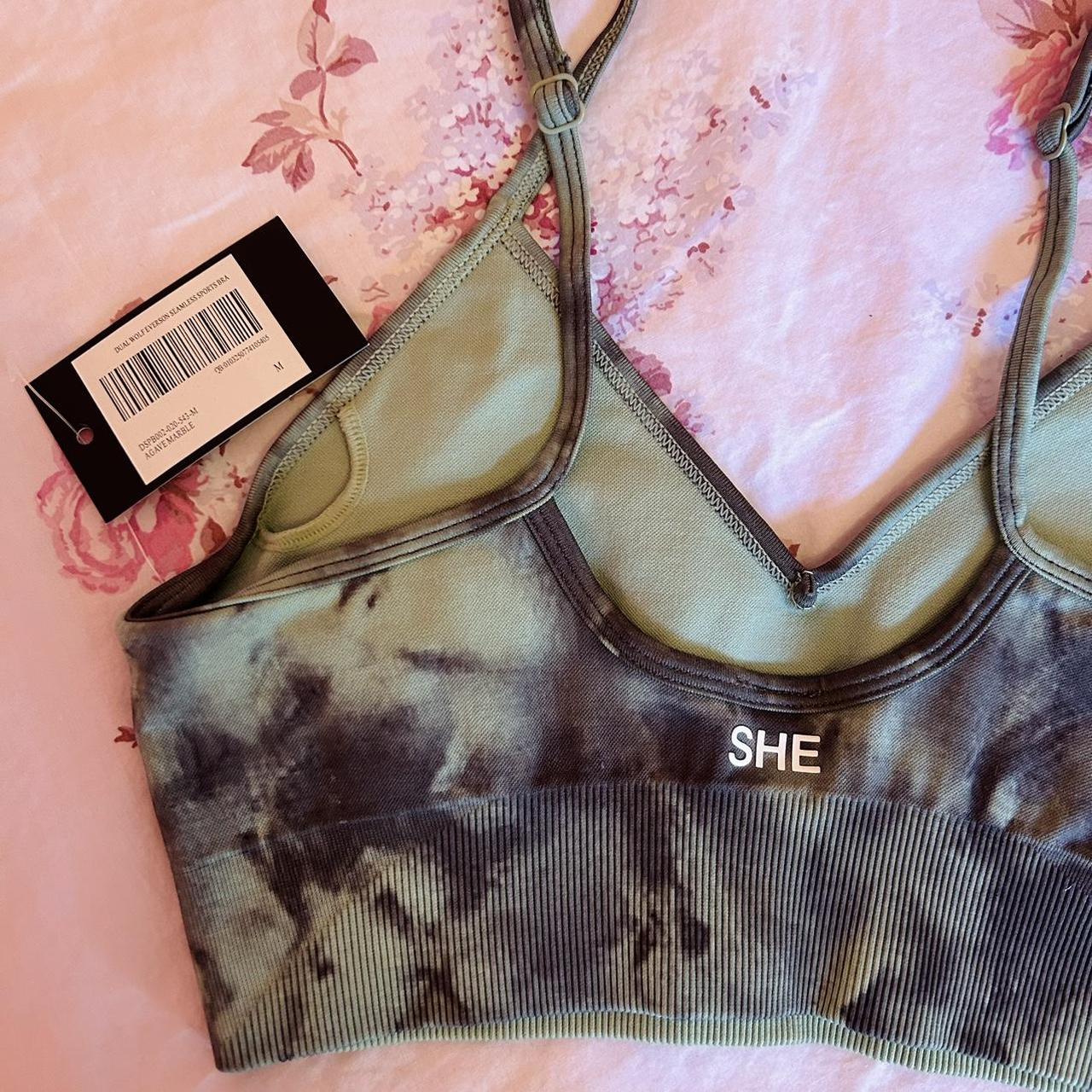 2024 NWT DarcSport She Dual Seamless Everson Sports Bra - Greek Stone Marble