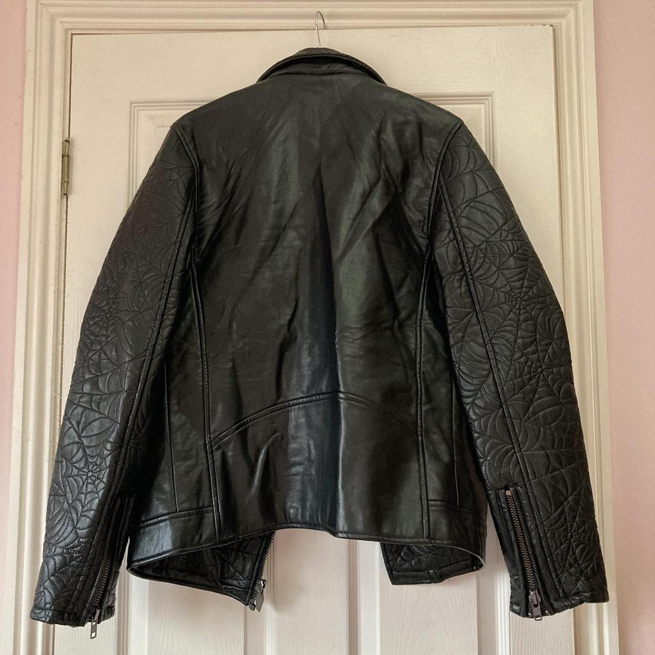 Black Killstar spiderweb leather jacket. Men’s size... - Depop