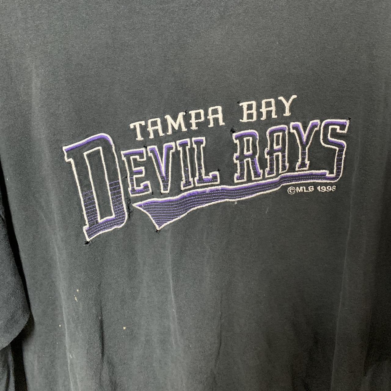 1997 Tampa Bay Devil Rays old logo henley style - Depop