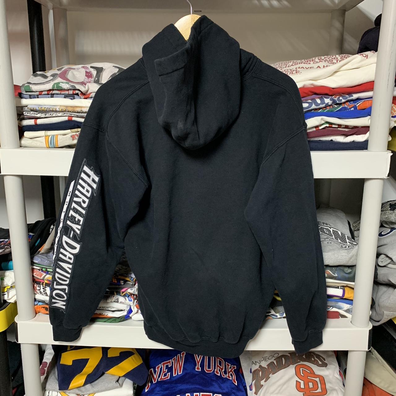 Harley Davidson Men's Black and Orange Sweatshirt | Depop