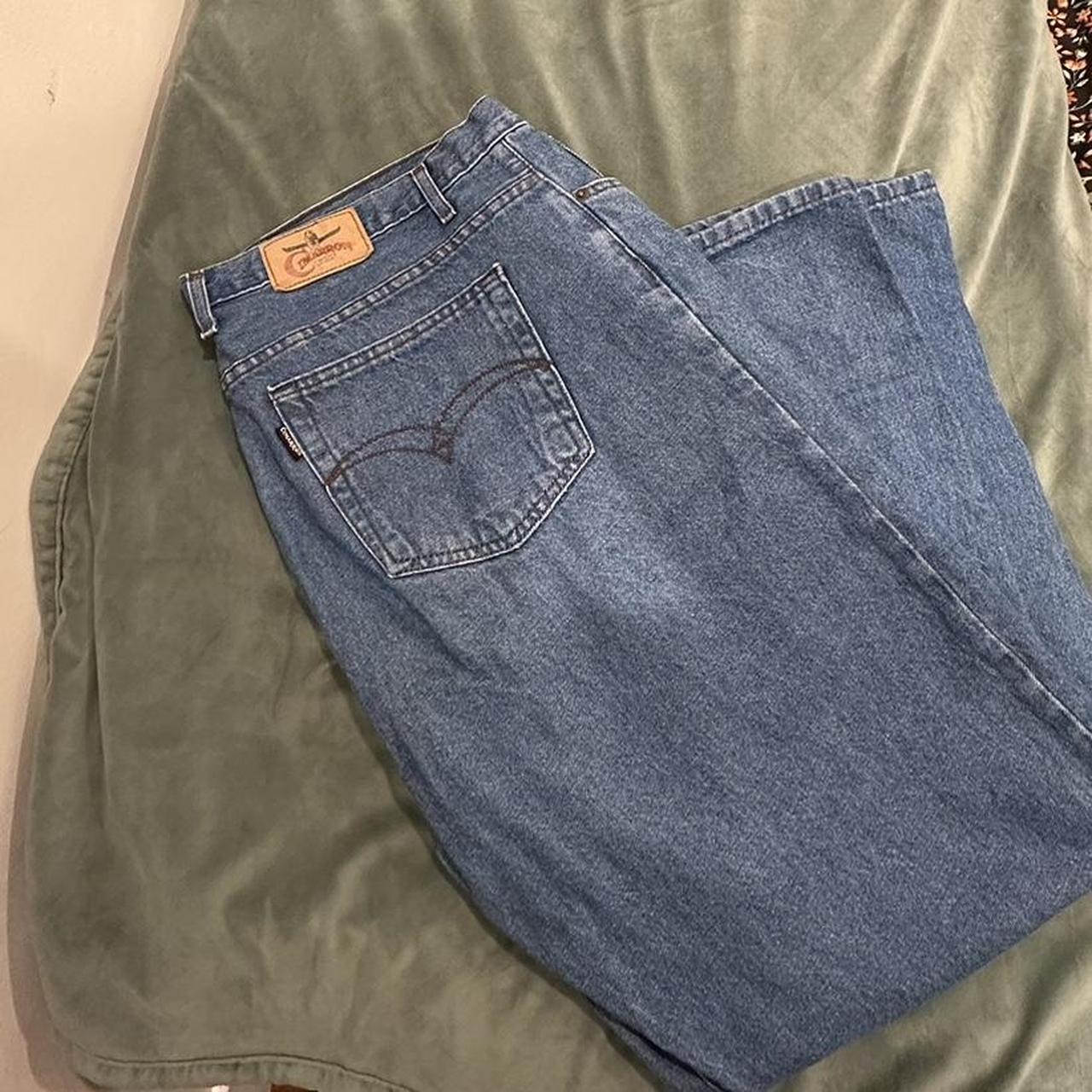 Light wash straight leg jeans Size 44 Waist 21... Depop