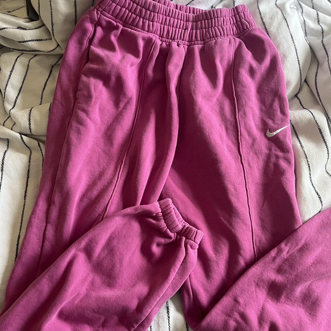 Pink nike sweatpants. These are super cute, I just... - Depop