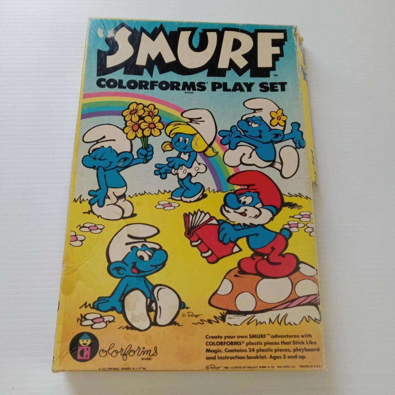 Smurf Colorforms Playset Nearly Complete 