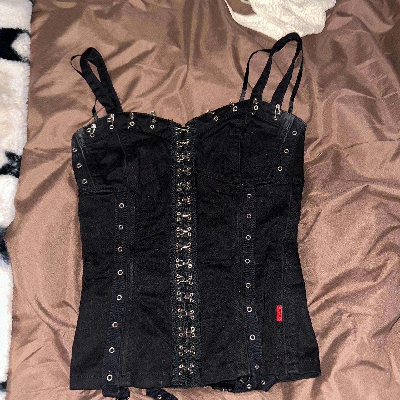 Tripp Nyc Safety Pin Corset Sizesmall Slight Depop 4897