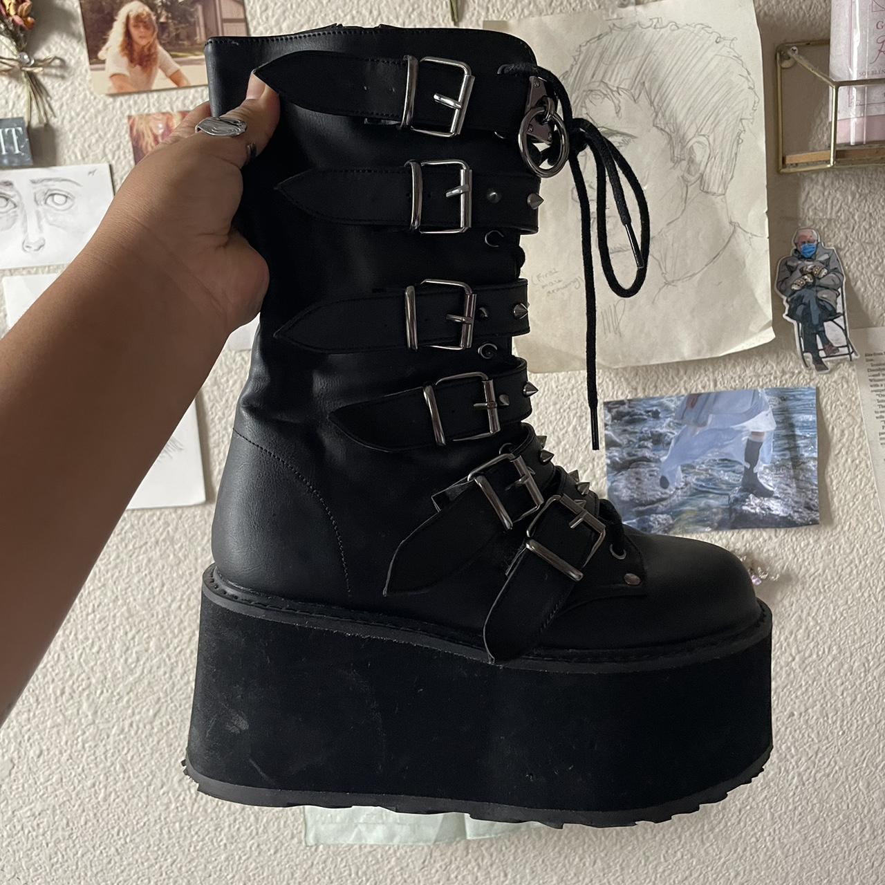 Damned 225 Demonia platforms Barely ever worn Size... - Depop