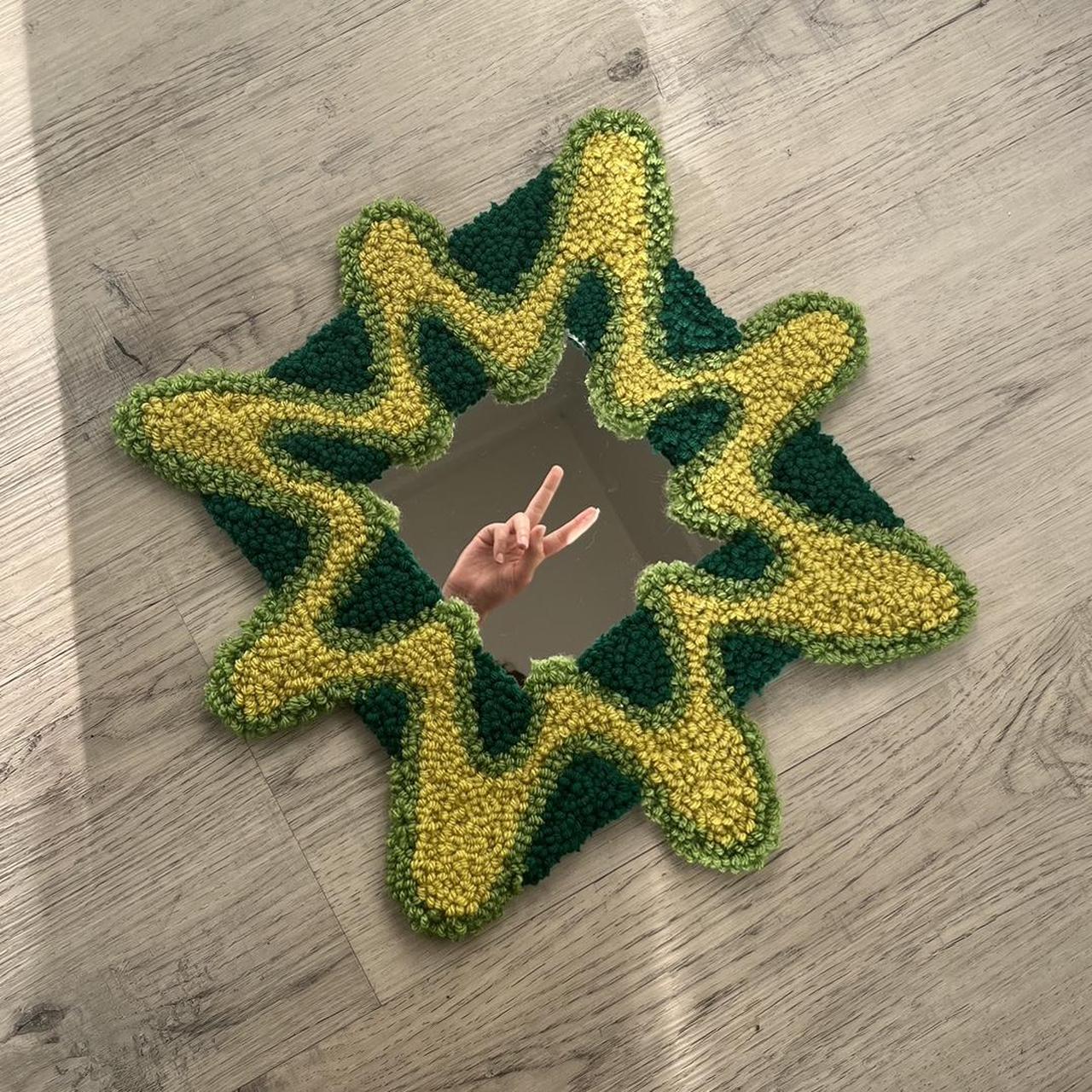 Slime punch needle rug mirror π¦ Super cool hand... - Depop
