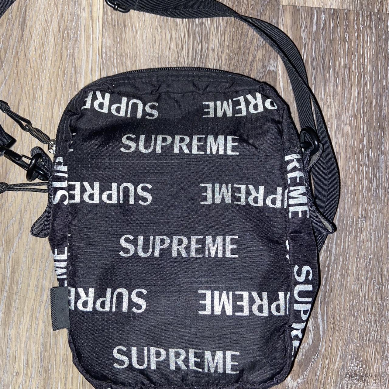 Supreme 3M Reflective Repeat Shoulder Bag Black