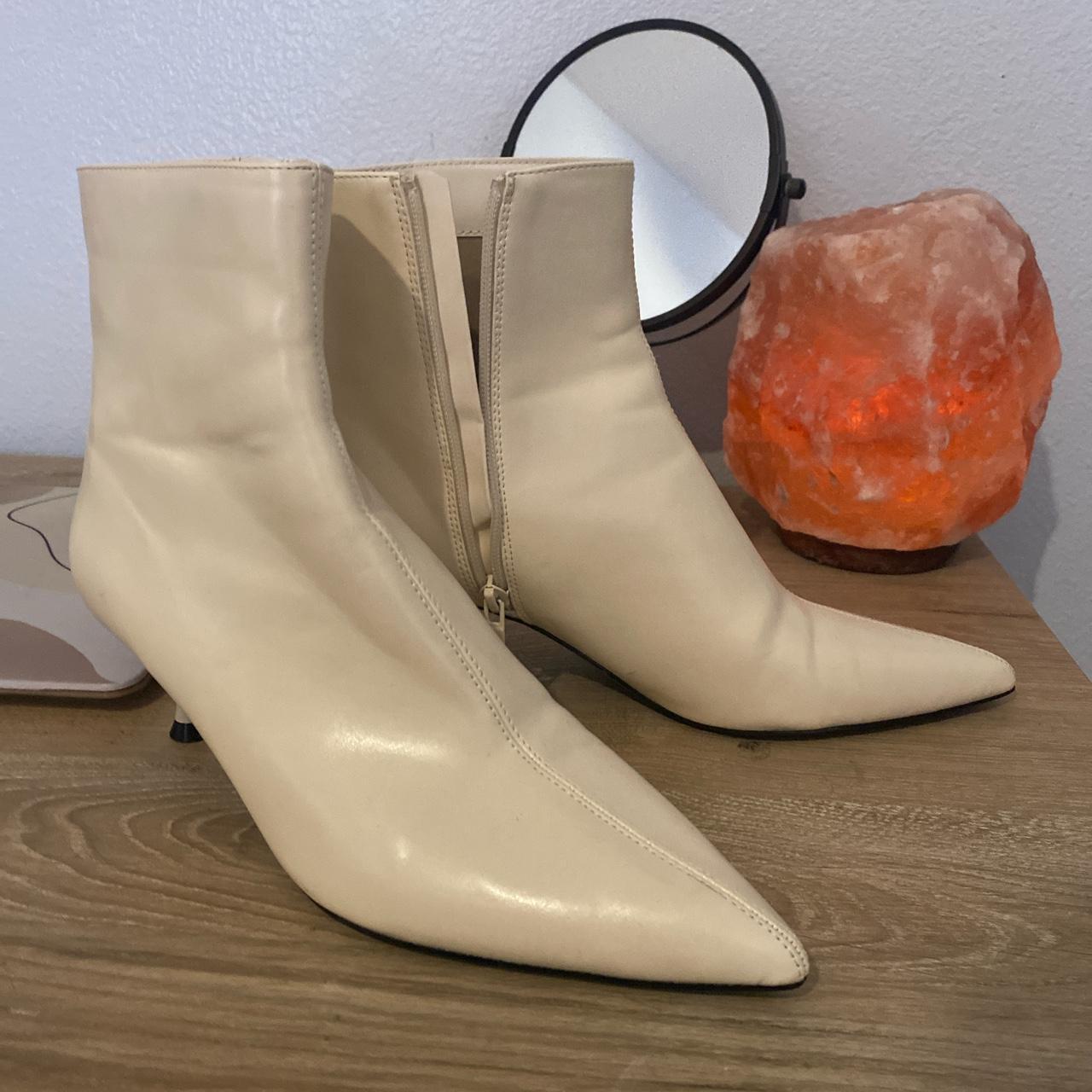 zara boots zip front