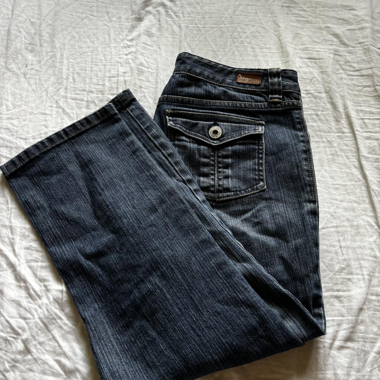 vintage denim pants 😽 super cute and y2k, sits just... - Depop