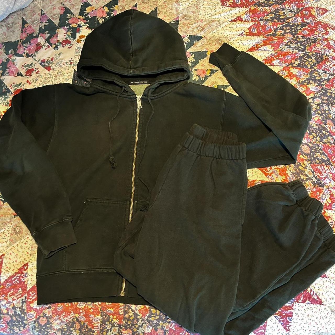 Brandy Melville Green Christy ZipUp Hoodie + Brandy... Depop