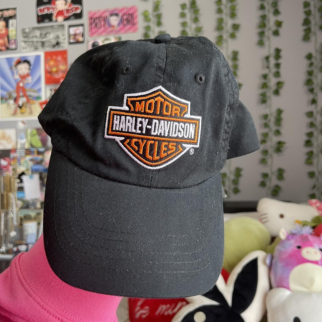 Harley Davidson Men's Black and Orange Hat (3)
