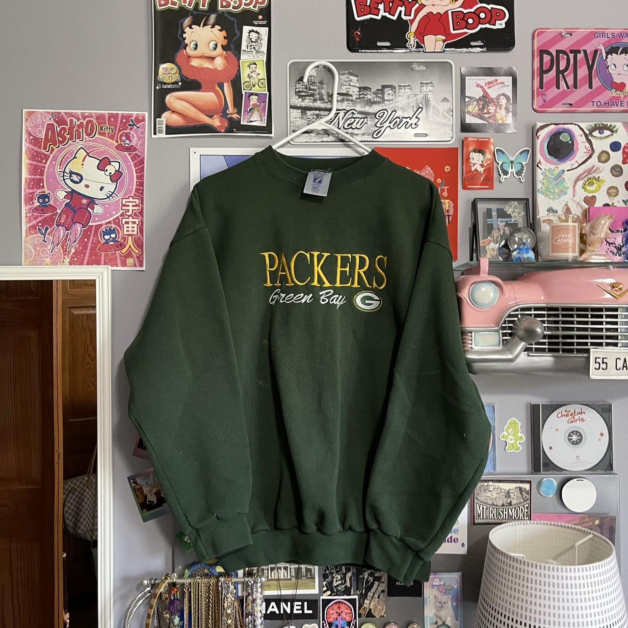 green bay packers crewneck sweatshirt mens