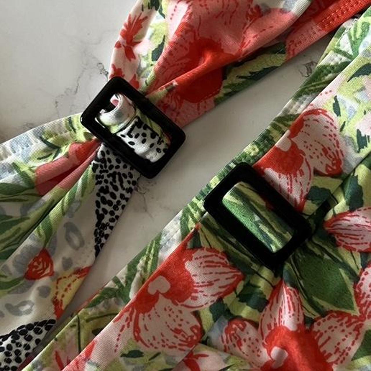 Boohoo Women's Green and Orange Bikinisandtankinisets Depop