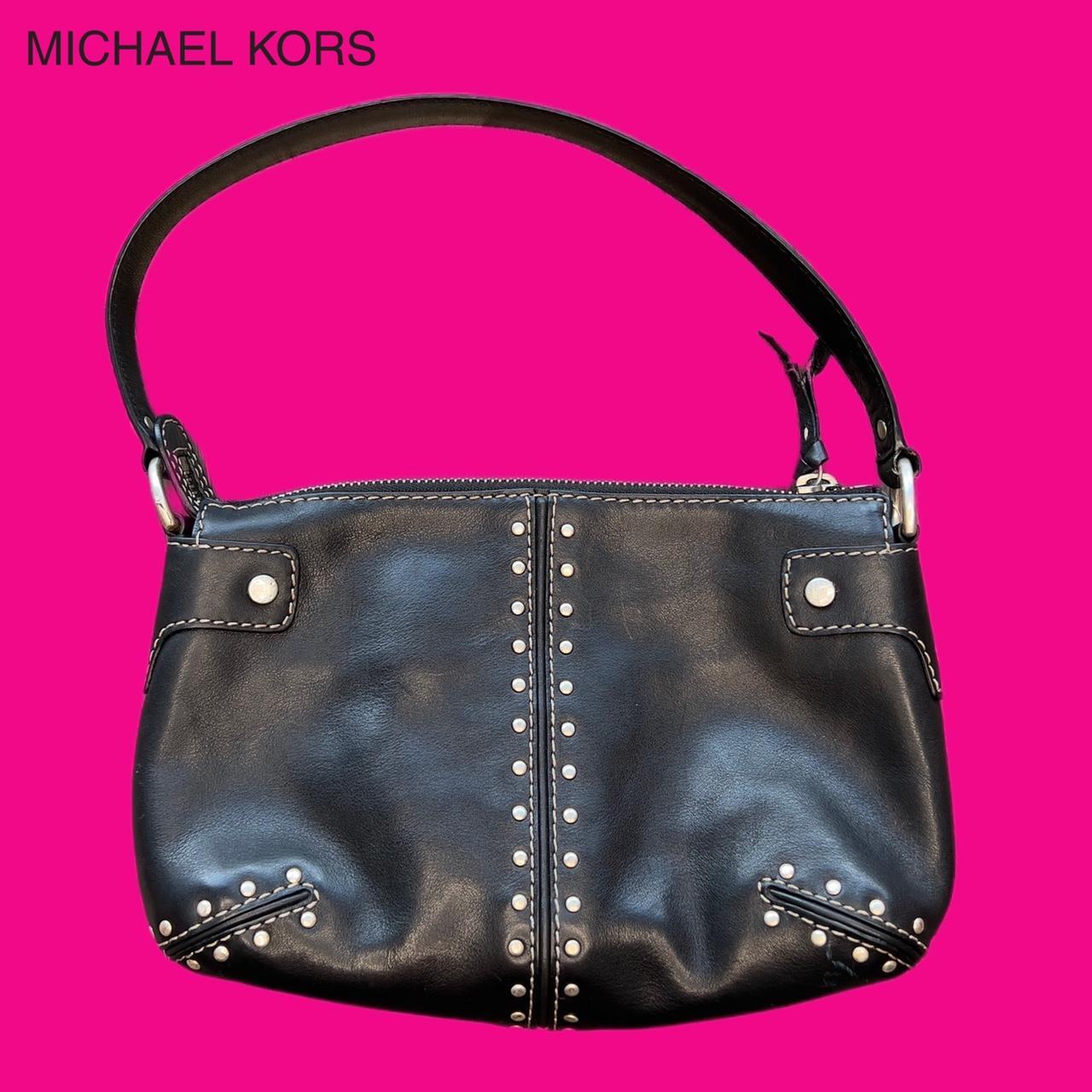 Michael kors black studded purse hot sale