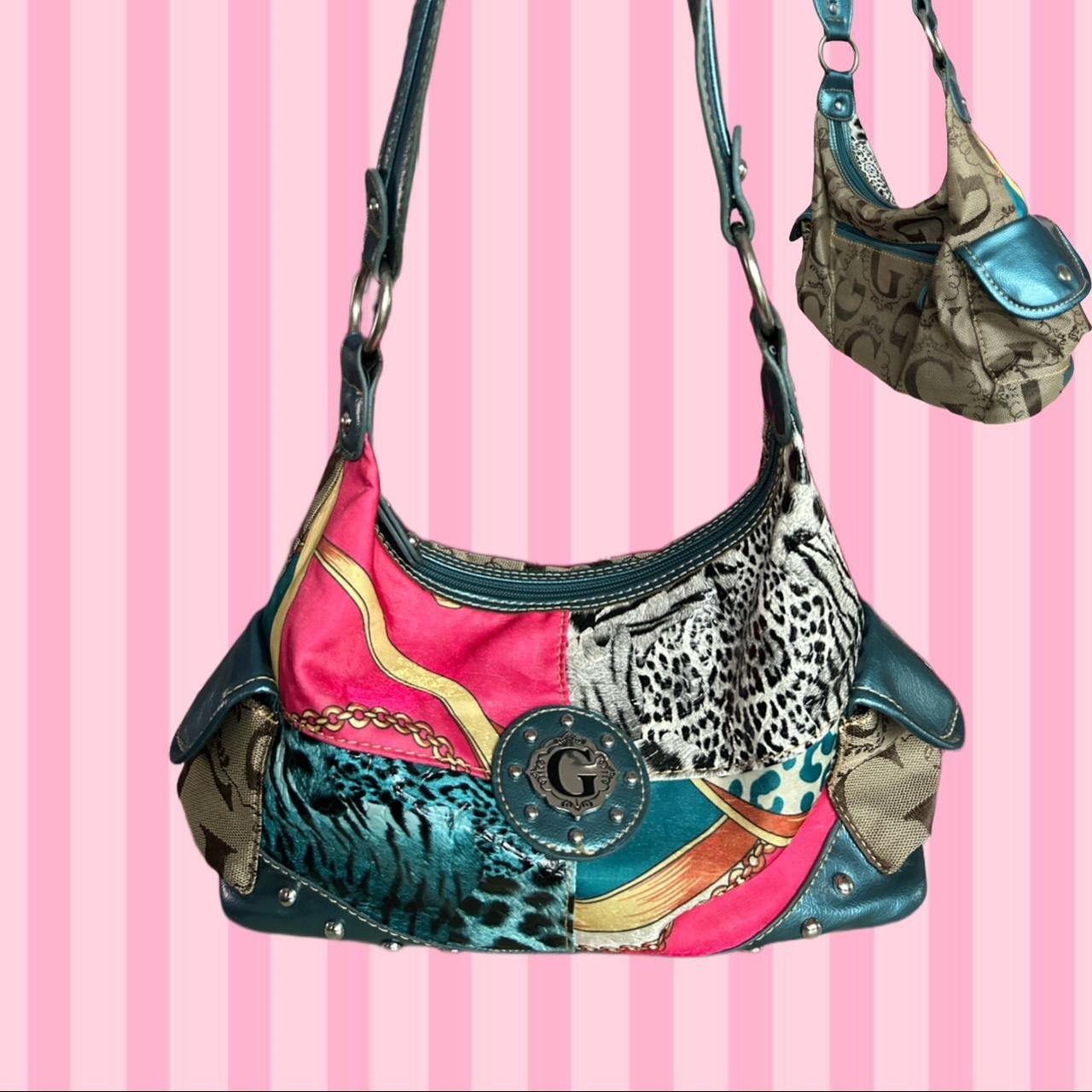 Multi color turquoise GUESS designer bag handbag!... Depop