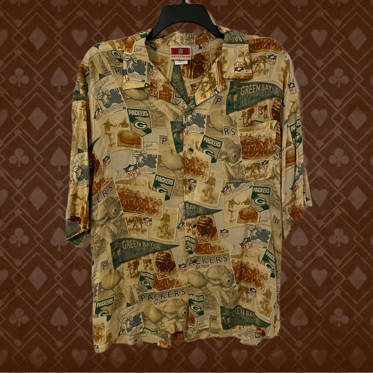 packers button up shirt