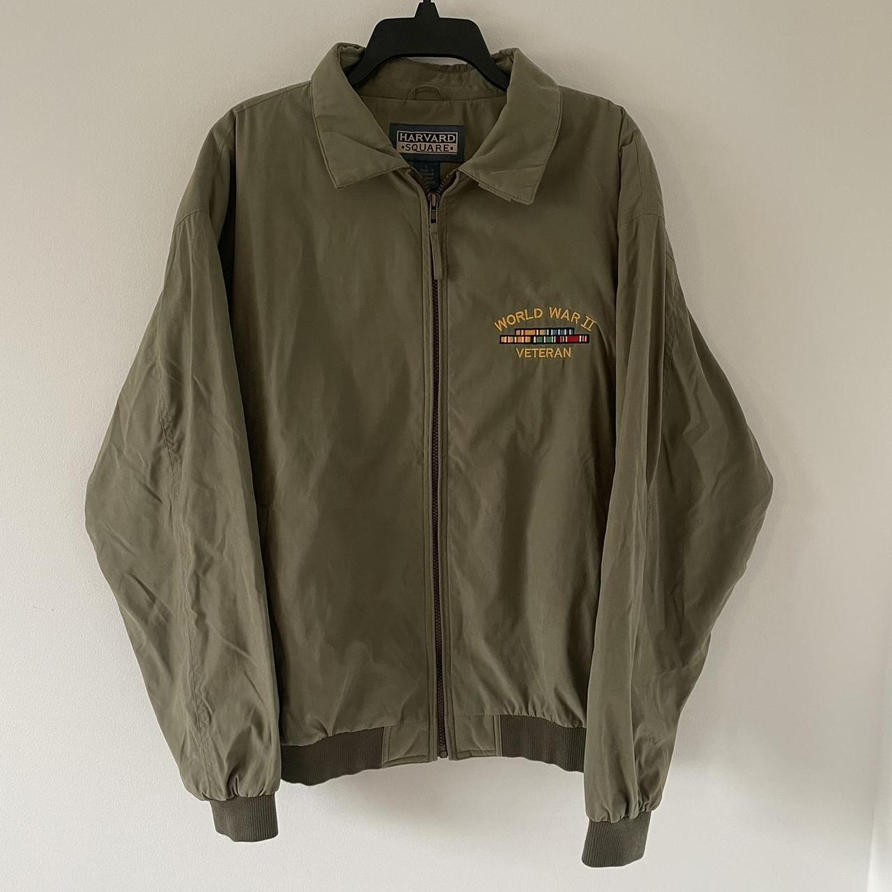 Vintage Y2K World War II Veteran windbreaker jacket.... - Depop