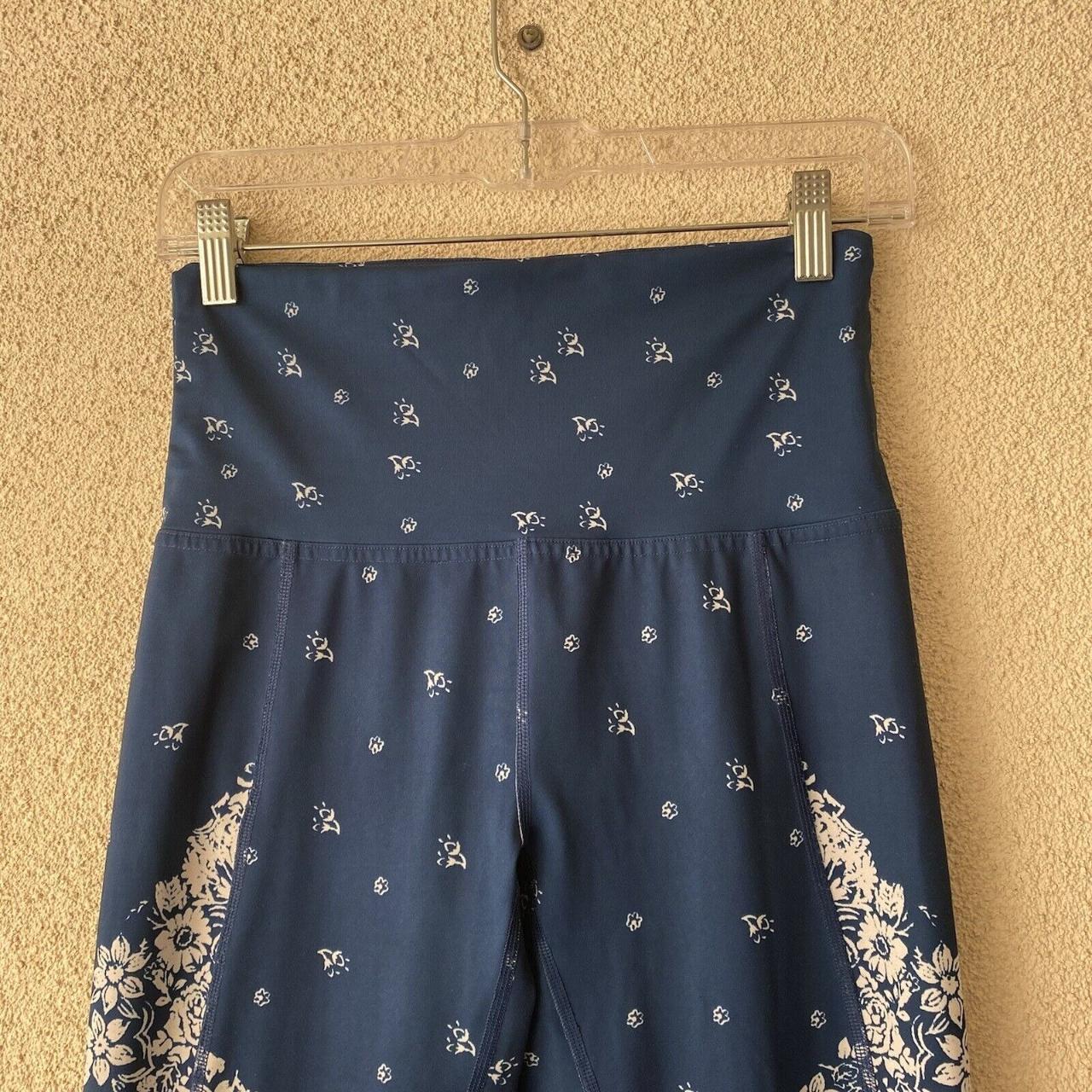 Free People Movement Womens Pants Blue High Rise - Depop