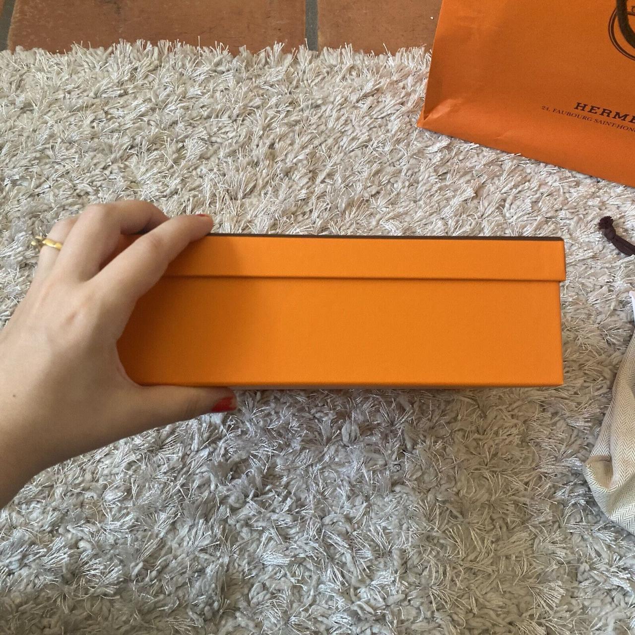 Authentic Hermes Square Orange Empty Box Came - Depop