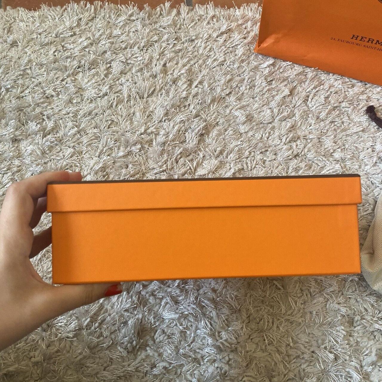 Authentic Hermes Square Orange Empty Box Came - Depop