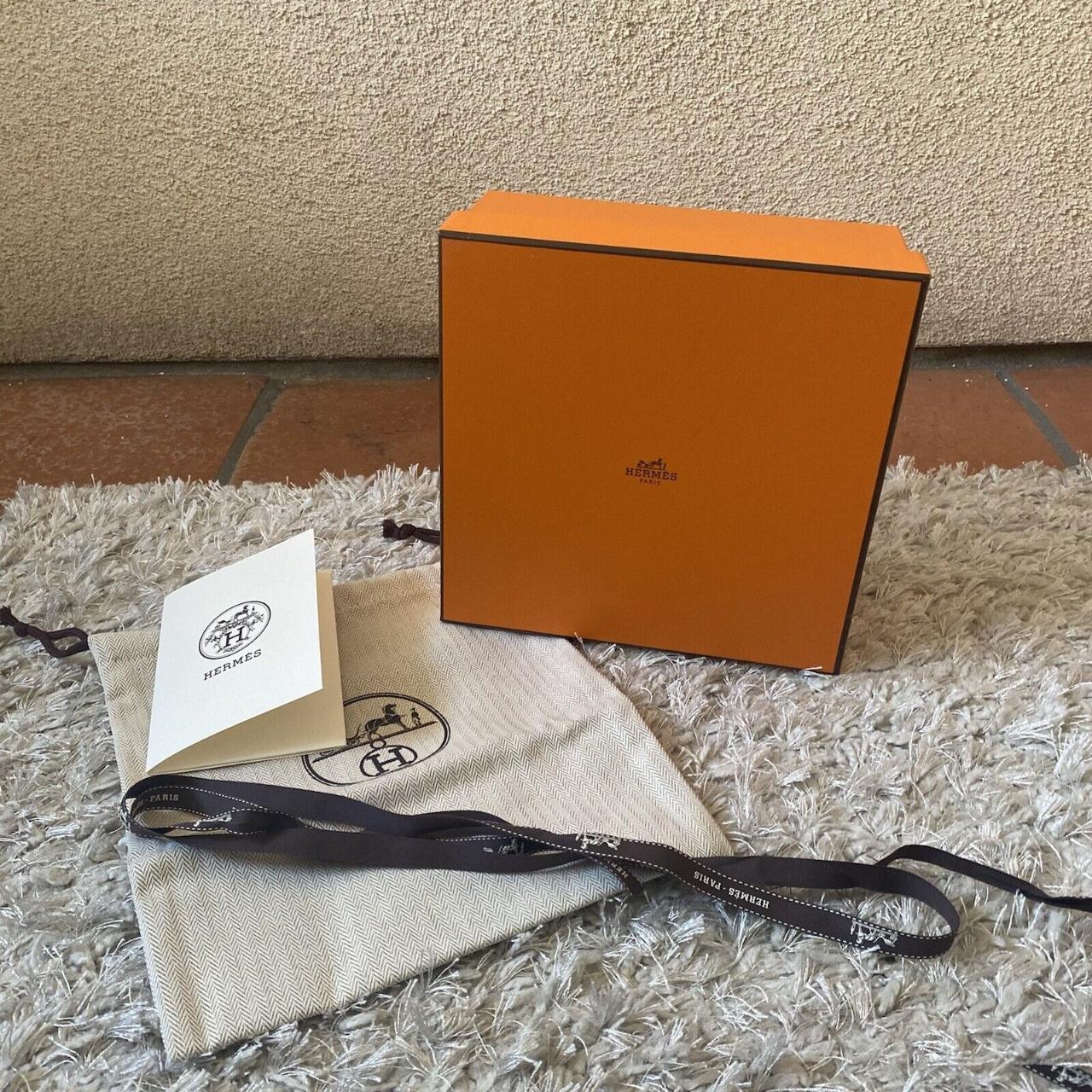 Authentic Hermes Square Orange Empty Box Came - Depop