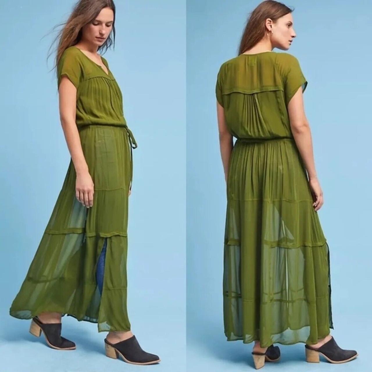 Anthropologie maeve green on sale dress