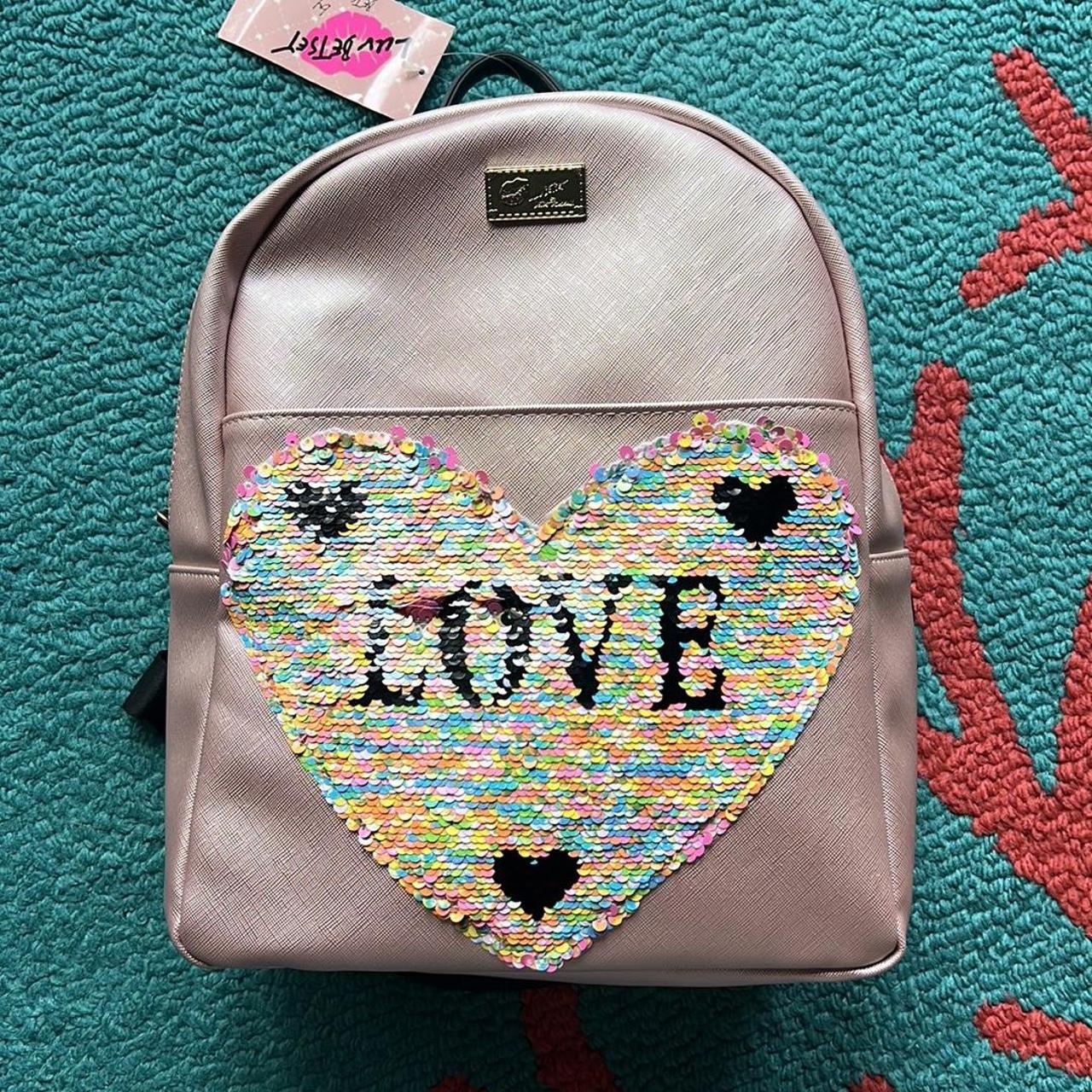 Nice new Betsey Johnson pink backpack Has a Depop