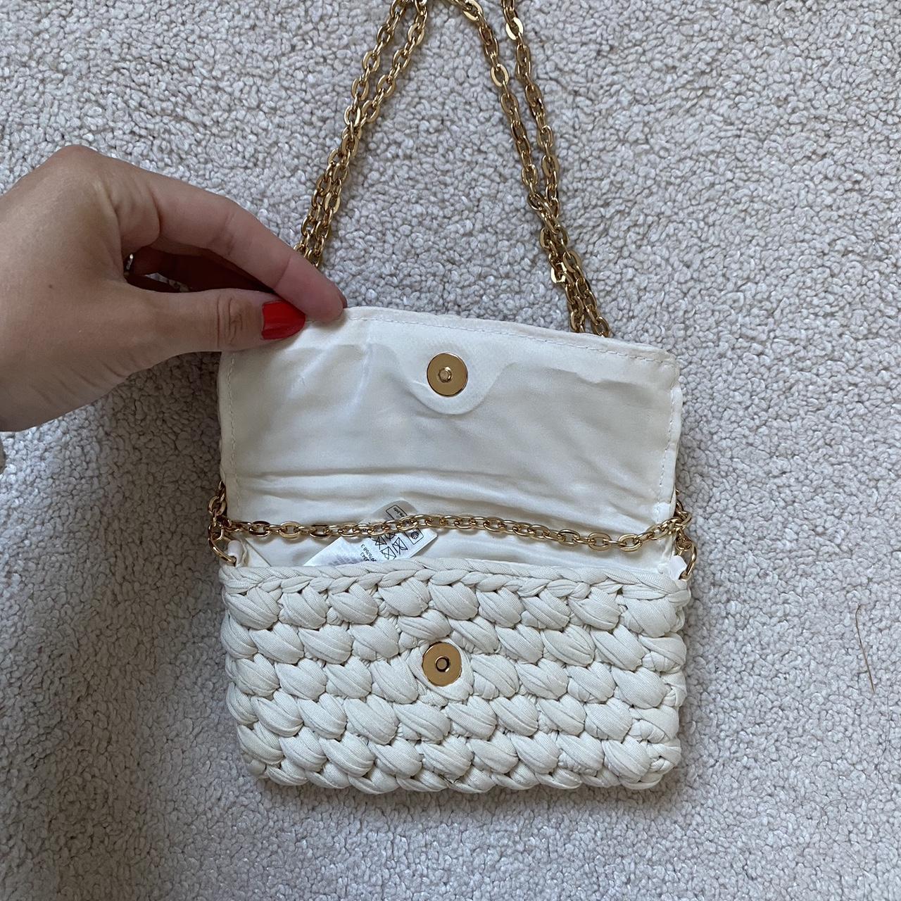 H&M small crochet bag. Fits small stuff lipgloss,... - Depop