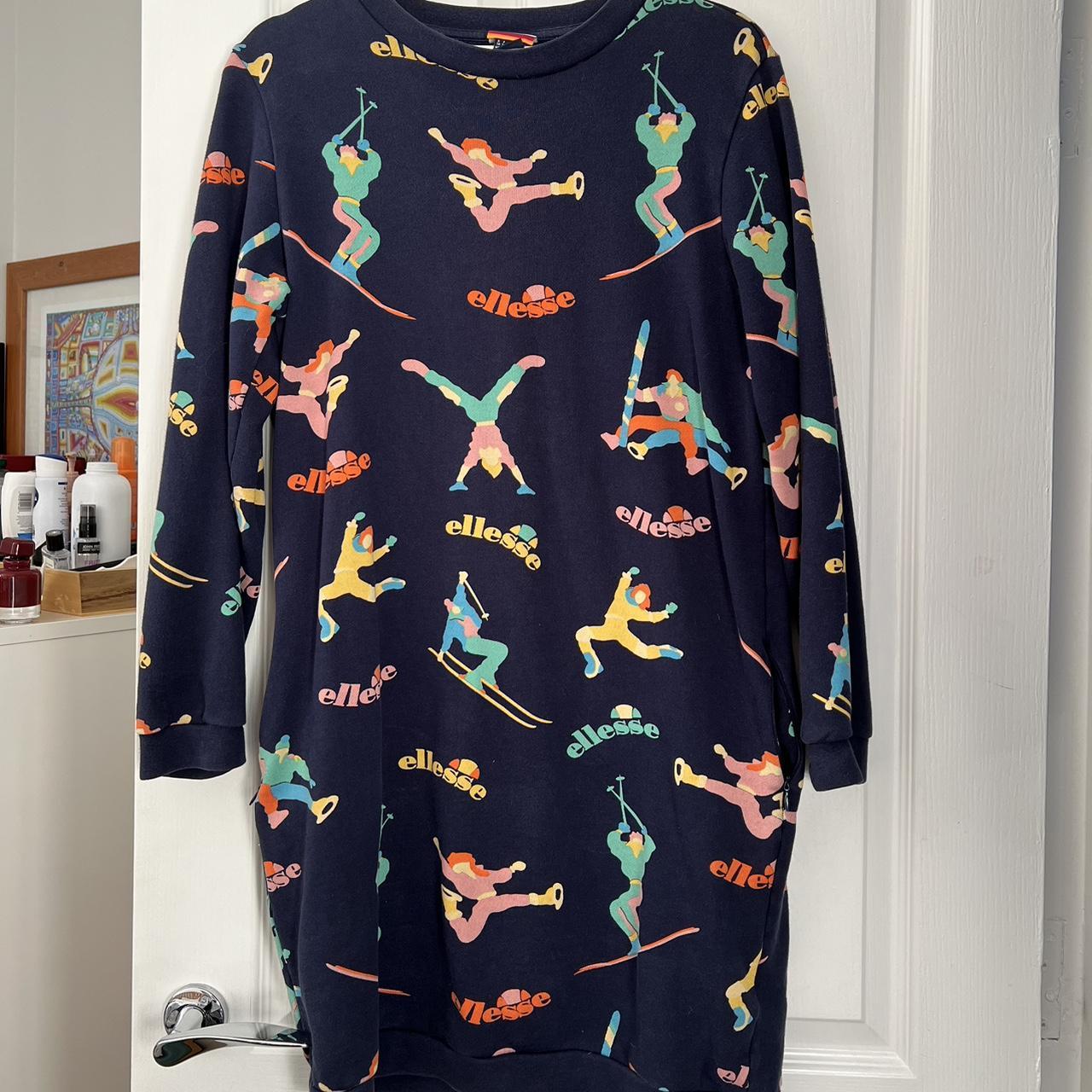 Ellesse vintage long sweatshirt jumper dress with. Depop