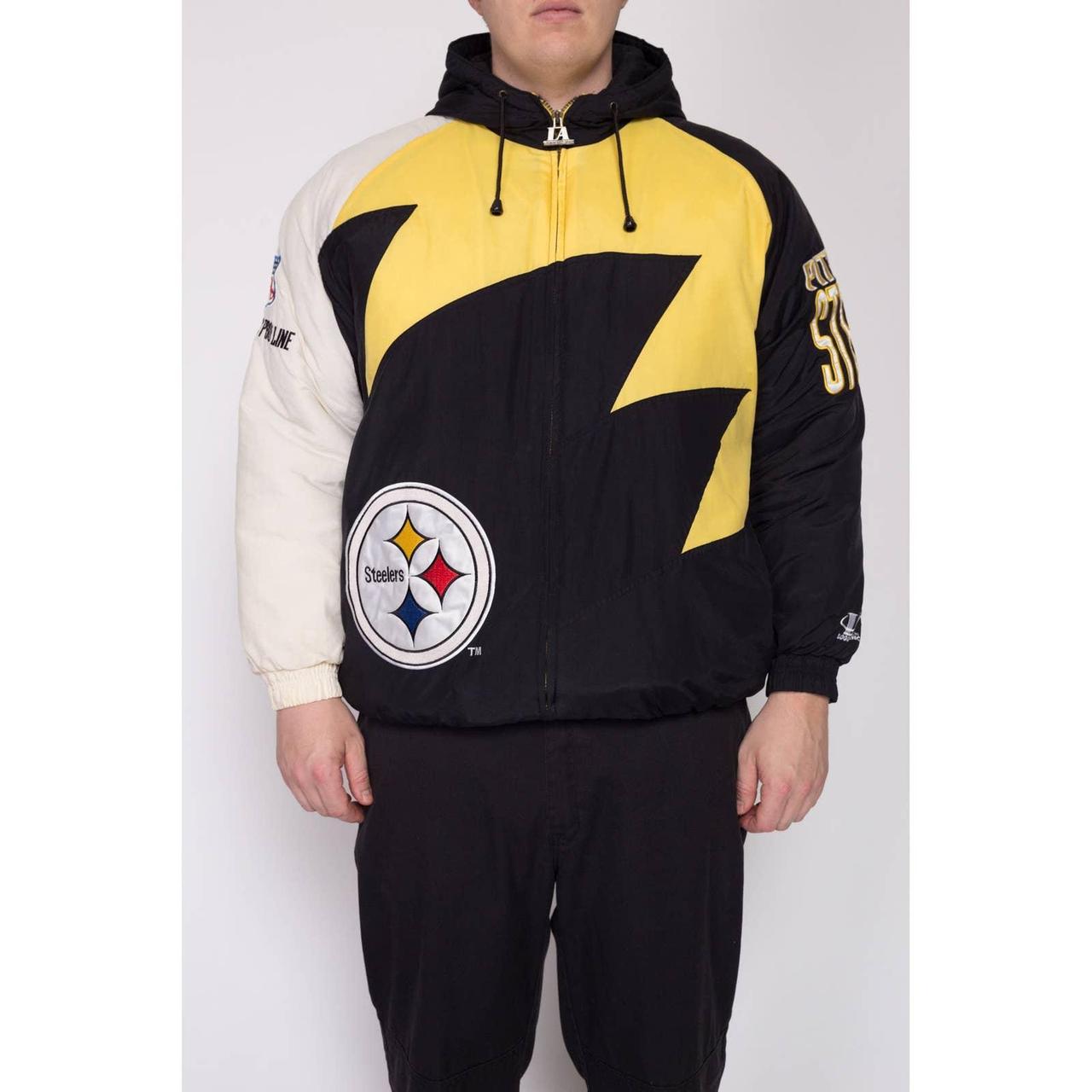 90s Vintage Pittsburgh Steelers Windbreaker - Depop