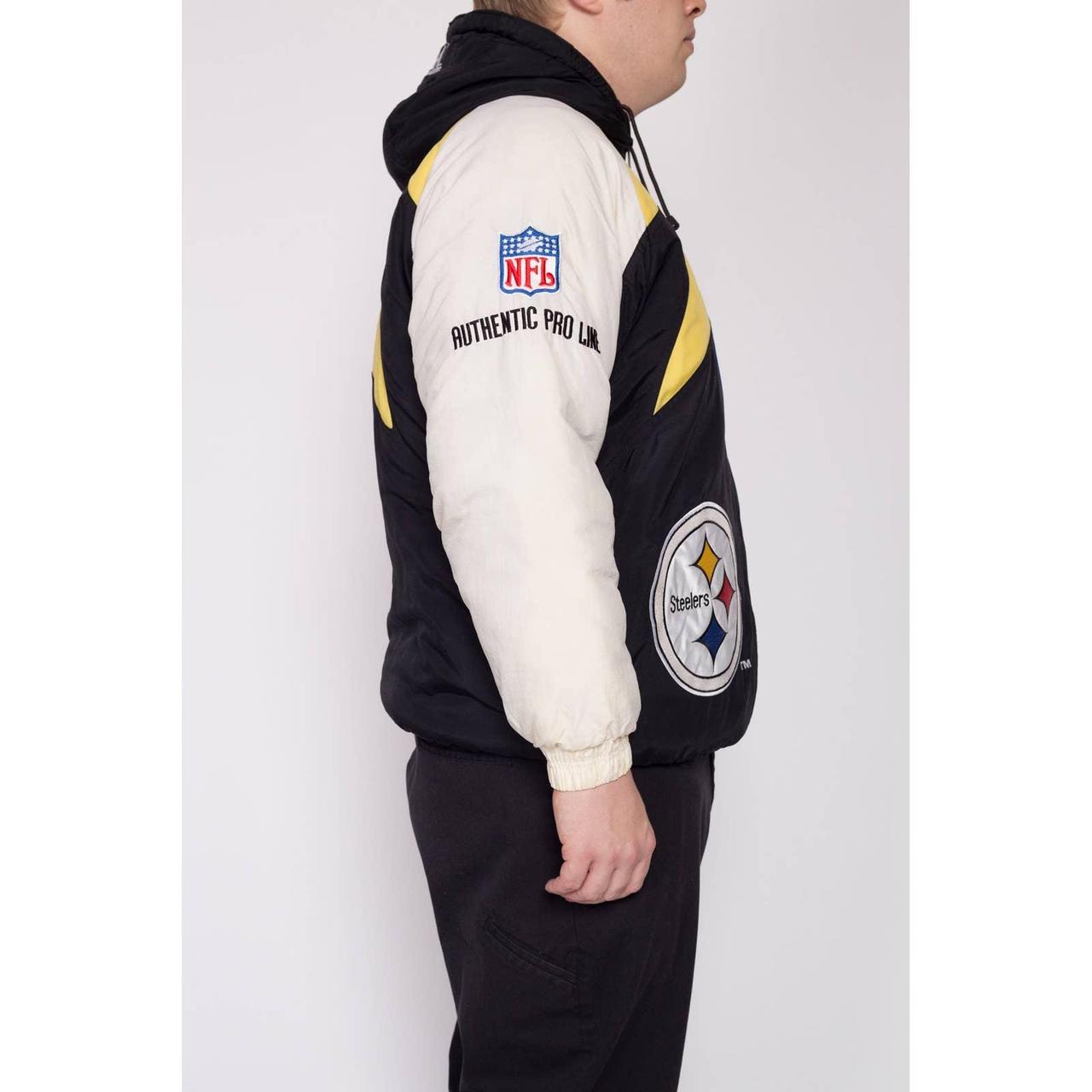 Vintage 90s Steelers Pro Player Puffer Jacket. Large - Depop