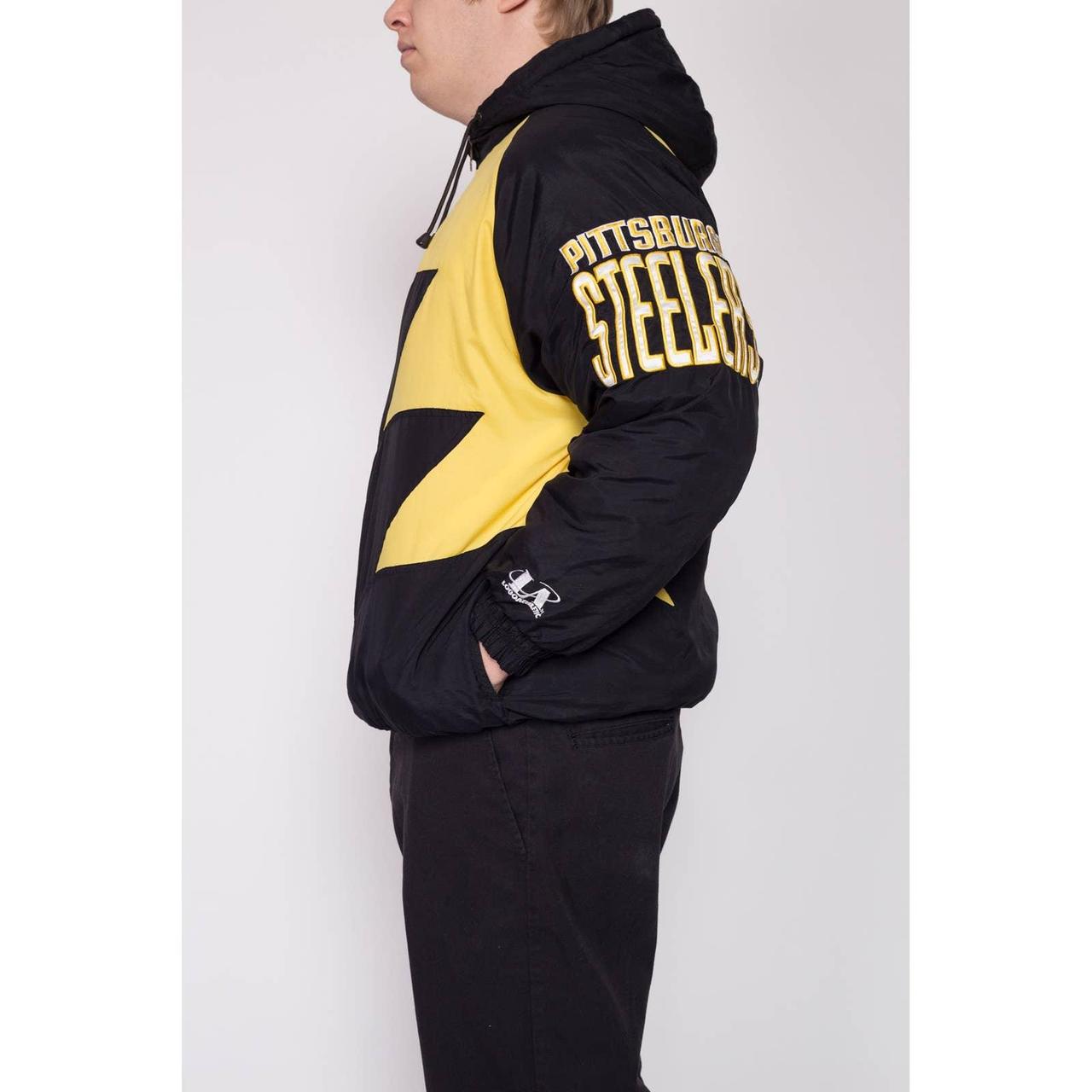 Vintage 90s Steelers Pro Player Puffer Jacket. Large - Depop