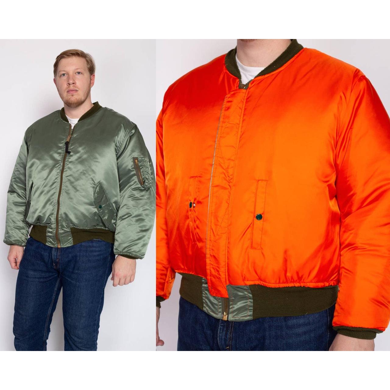 Vintage 90s reversible US Air Force MA-1 bomber... - Depop