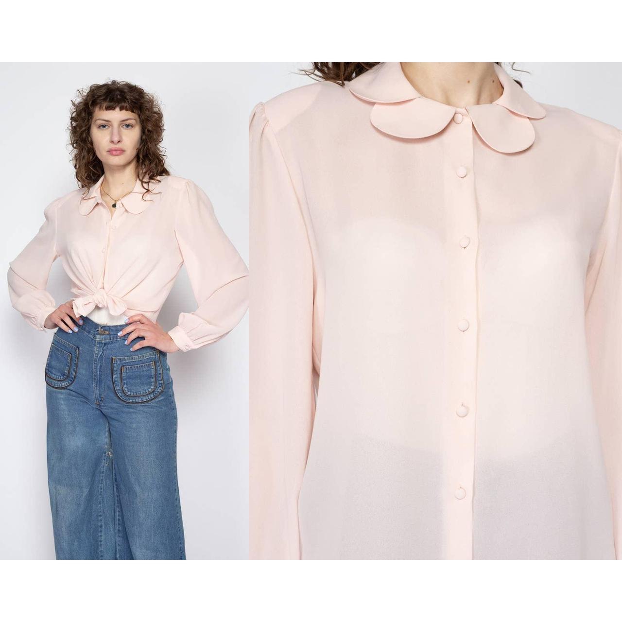 long sleeve hot pink blouse