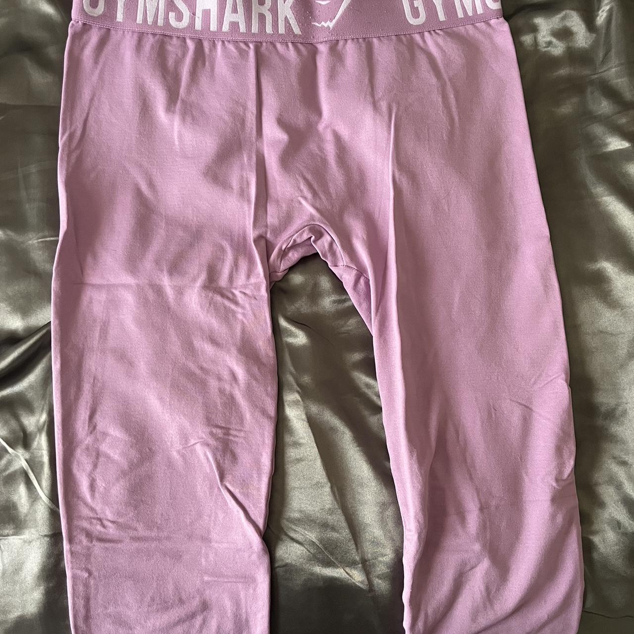 Gymshark Women's Pink and White Leggings | Depop