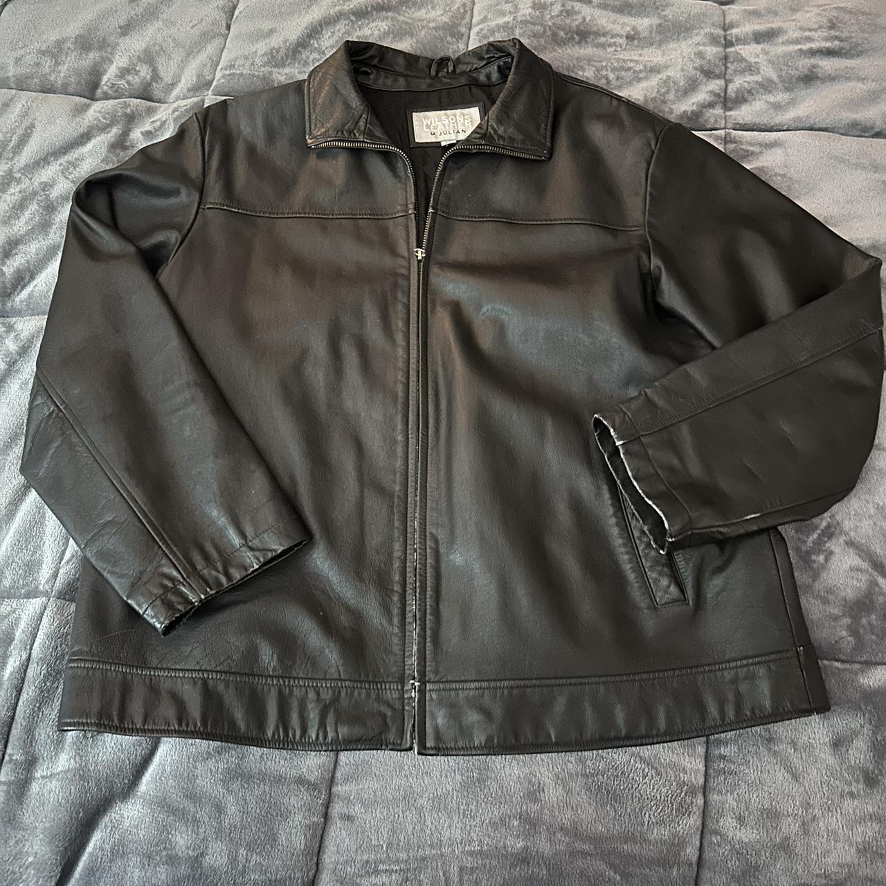 Wilson’s 100% genuine leather zip up jacket! Size... - Depop