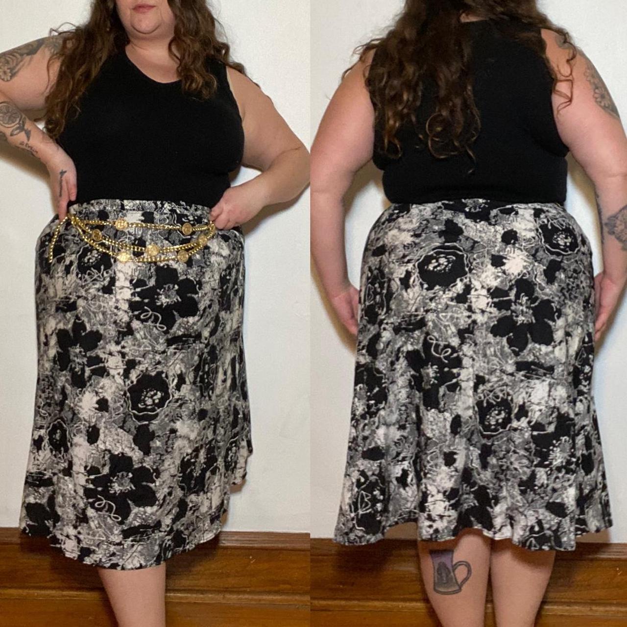 Plus size shop midi skirt 1970