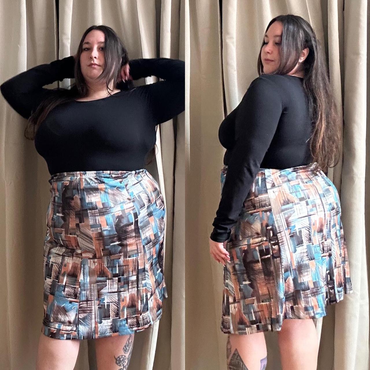 Plus size shop midi skirt 1970