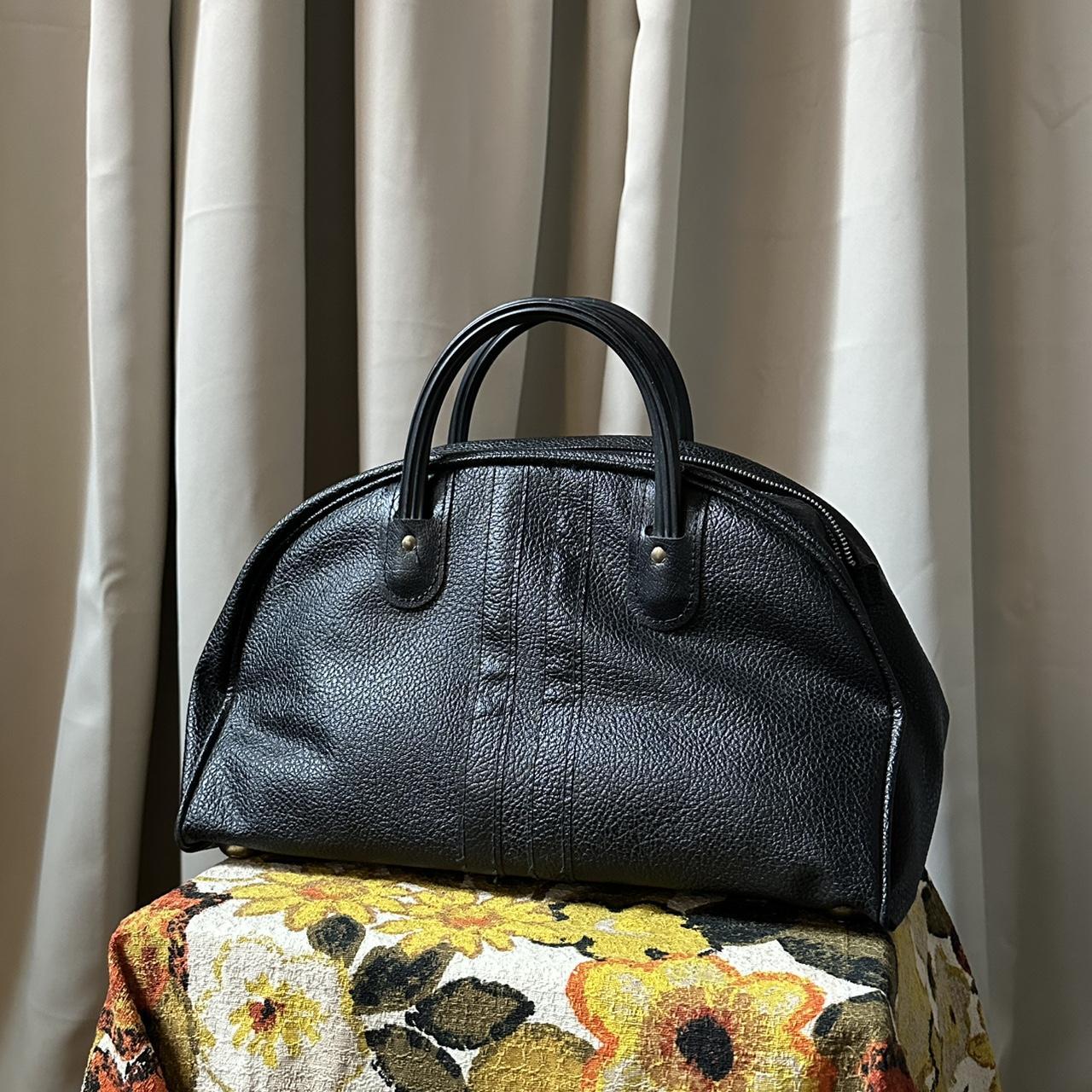 Vintage Women's Bag - Black – 70s Black “Bowling … - image 5