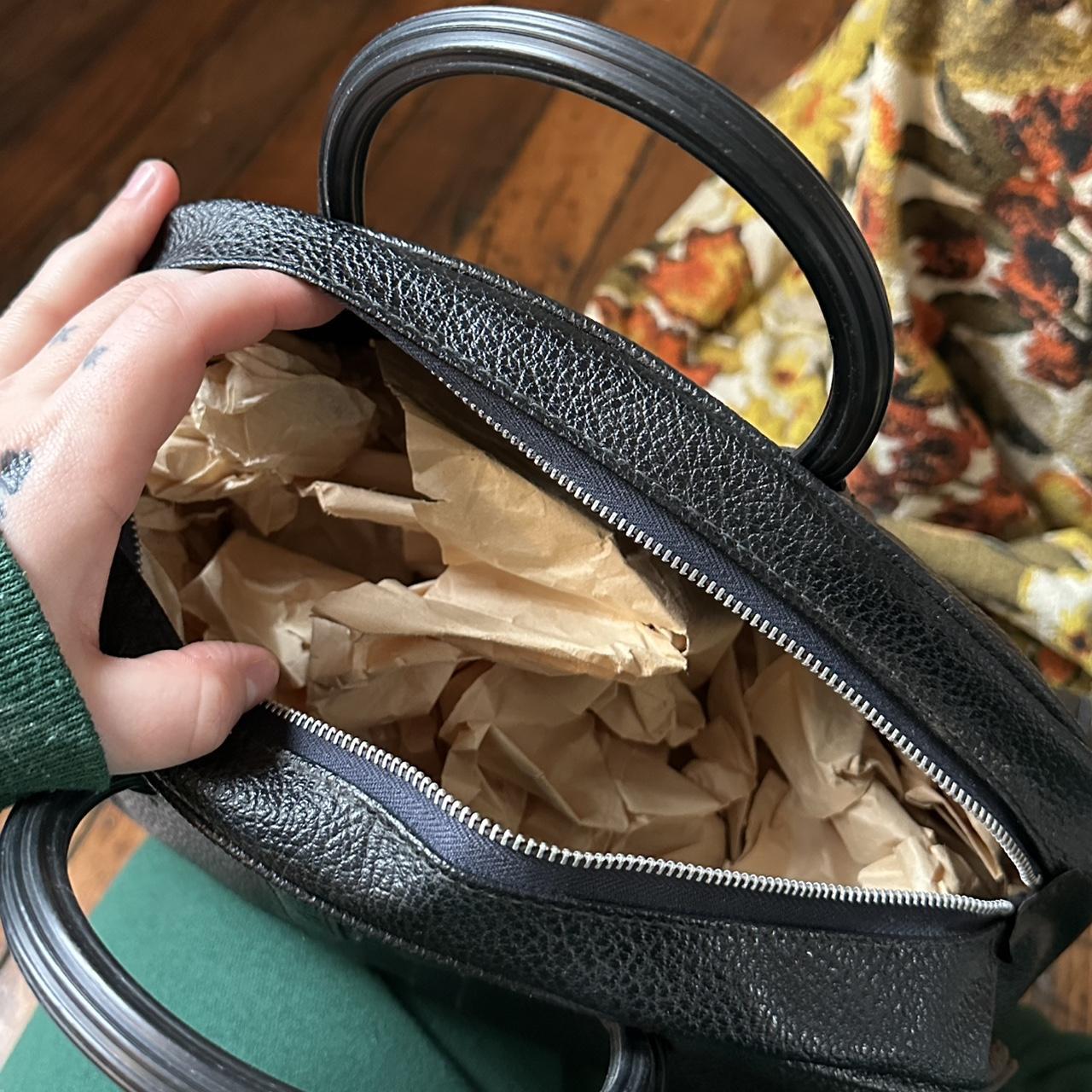 Vintage Women's Bag - Black – 70s Black “Bowling … - image 6