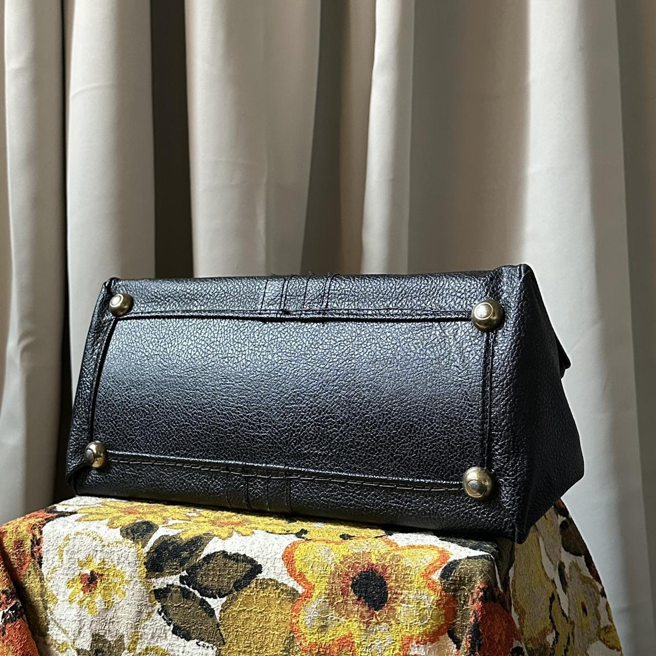 Vintage Women's Bag - Black – 70s Black “Bowling … - image 8